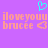 Pixelated text and symbols on a purple background with cyan and peach elements.