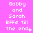 Pixelated text on a solid pink background with three of identical phrases, each ending in different punctuation marks across observations