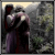 Four- shows two figures embracing in a forested background with text overlays changing