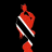 Nine pixelated figures in a , each wearing national flag patterns on their bodies against black background