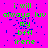 Static image with bright pink background displaying repeated green text 'i will always luv my bff irene' in pixelated font with blue noise artifacts.