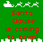 Green background with red text "Santa Clause is coming to town!" and white pixelated reindeer/sleigh above/below, two animation states showing different reindeer positions.
