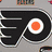 six pixelated images showing hockey player Carter with the Flyers logo, jersey number 17, and various poses including helmeted and casual shots