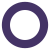 A static circular icon with a solid dark purple outer ring and a white inner circle on a light gray background.