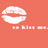 Pixelated white lips icon on solid coral background with partial pixelated text below.