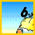A 4x3 contact sheet of animated frames from a Neopets-themed AIM buddy icon celebrating the 6th birthday, featuring pixelated characters and text changes across sampled frames.
