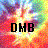 Static 48x48 pixel icon featuring bold black text "DHB" over a vibrant, multicolored pixelated background with no visible characters or objects.