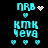 Pixelated cyan text and heart symbols on black background with animated white sparkles near 'PRB' in