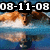 Animated sequence showing a figure swimming underwater with text overlays changing across frames.