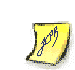 Animated sequence showing a pen drawing on yellow paper, with ink splatters and evolving handwritten text.
