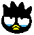 Pixelated black bird-like character with spiky head, yellow beak, and blue tears in three distinct expressions: wide eyes with waterline reflections, closed eyes with tears streaming down.