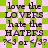 Green and pink checkered background with repeated text 'love the LOVERS hate the HATERS ?<3 or </3?' in purple pixelated font.