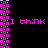 A black background displays pink text and heart symbols , with the text 'I think sometimes you forget where the heart is' and heart symbols changing from pixelated to solid forms