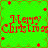 Green background with red "Merry Christmas" text and small red star decorations, arranged in a pattern