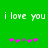 Green background with white text 'i love you i love you' and two of pink and purple asterisk symbols