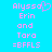 Pixelated text and heart symbol on cyan background, two identical vertical of pink text with one containing a purple heart shape above the first word