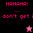 Pixelated text and star symbols on split background with pink and black color schemes