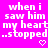 Pixelated text on bright pink background with two identical heart symbols below the text.
