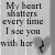 Static pixelated text-based buddy icon with gray background and heart symbol.