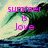 Pixelated image with pink text 'summer is love' over a beach scene featuring palm trees, water, and sky.