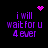 Purple pixelated text on black background with animated pink heart and starburst symbols above and below.