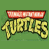 A 4-frame contact sheet of a Teenage Mutant Ninja Turtles animated icon with pixelated graphics, featuring character portraits and text elements on green backgrounds.