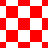 Red and white checkered pattern with diamond-shaped transitioning into square , forming a geometric mosaic