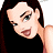 A 48x48 pixel buddy icon split into two sections: a cartoon woman on the left and green text on a dark background on the right.