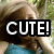A four- shows a person in a blue top with changing text overlays: CUTE!, SWEET!, CARLEE!