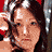 A 4-frame contact sheet of a pixelated animated icon showing four variations of a woman's face with different expressions and poses, including one frame with repeated text.
