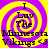 A static image with a yellow and purple spiral background displaying the text "I Luv The Minnesota Vikings <3" in black pixelated font.