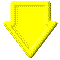 Two pixelated downward-pointing arrows, one yellow and one green, displayed side-by-side on a gray background.