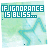 Pixelated icon with teal text 'IF IGNORANCE IS BLISS...' over light green background featuring a large star outline and subtle cloud-like patterns.