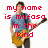 A pixelated image of a person holding an acoustic guitar with red text overlays reading 'my name is mufasa in the kind', 'of the land ill come and smack', and 'you with the back of my hand'.