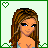 A 4x3 contact sheet of pixel art frames showing a female character in various poses and outfits with green heart borders, some frames displaying text "boyz" or "boyz r".