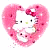 A 50x50 pixel Hello Kitty icon with a pink heart-shaped border and green text reading "Original Icons .com" on the right side, displayed as a static contact sheet frame.