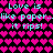 Pixelated text repeats 'Love is like paper...like paper...it rips!' over a heart-patterned background with color shifts.