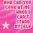 Pink background with repeated text "HOW CAN YOU LOOK AT ME WHEN I CAN'T STAND MYSELF" and white stars, some frames show small rainbow-colored pixel clusters.