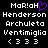 Pixelated text displays 'Mar!ah Henderson Archuleta Ventimiglia <333' with a purple heart symbol replacing the 'a' in 'Mar!ah' on the left side of a split-screen layout.