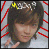 24 showing a person with short brown hair in various poses and backgrounds, including singing with a microphone and static poses with colored text and patterns