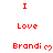 Red pixelated text and heart symbols arranged in a pattern on white background, with repeated 'I Love Brandi' phrases