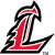 Pixelated red and black stylized letter L with a curved arrow-like extension at the top right, set against a white background.