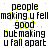 Pixelated text displays 'people making u fellmaking u fell good but making u fall apart' with yellow-green noise artifacts on a white background.