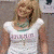 A woman with long blonde hair appears in three distinct poses wearing different outfits against varied backgrounds.
