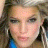 A split-frame buddy icon with a pixelated portrait on the left and blue background text reading "Jessica is my IDOL" on the right.