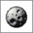 Pixelated grayscale sphere with crater-like indentations on white background, adjacent to green text reading 'Original Icons .com' on dark green backdrop.