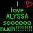 Green pixelated text on black background with red heart symbol above 'love' and repeated phrases below.