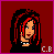 A 4x4 contact sheet of pixel art frames showing a punk-themed animated icon with red and black color scheme, featuring character details, text variations, and motion elements.