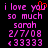 Pixelated text in pink and red on black background with one frame showing a red heart symbol replacing the 'u' in 'you'.