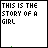 A 5x5 contact sheet of animated frames showing a pixelated text-based animation about a girl crying a river and drowning the world, with green dots indicating motion across frames.